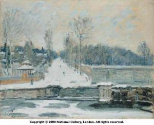 The Watering Place at Marly-Le-Roi - Alfred Sisley Oil Painting