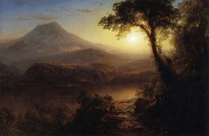 Tropical Scenery -  Frederic Edwin Church Oil Painting