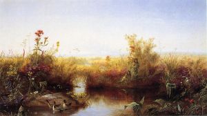 Prairie Flowers - Jerome Thompson Oil Painting