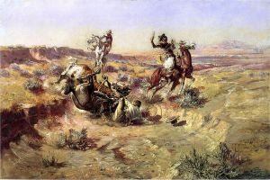 The Broken Rope -  Charles Marion Russell Oil Painting