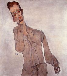 Portrait of Karl Zakovsek -   Egon Schiele Oil Painting