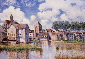 Moret-sur-Loing: the Porte de Bourgogne - Oil Painting Reproduction On Canvas