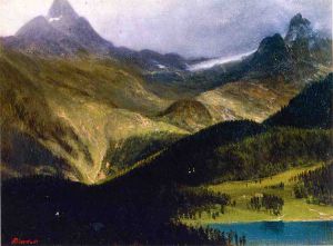 Mountain Landscape III -   Albert Bierstadt Oil Painting