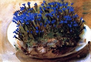 Blue Gentians - John Singer Sargent Oil Painting