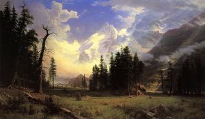 The Morteratsch Glacier, Upper Engadine Valley, Pontresina -  Albert Bierstadt Oil Painting