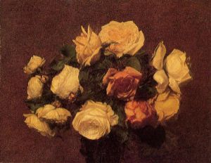 Roses 4 - Henri Fantin-Latour Oil Painting