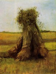 Sheaves of Wheat in a Field -  Vincent Van Gogh Oil Painting