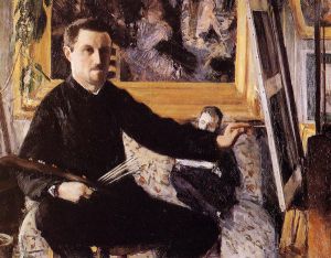 Self Portrait with Easel -  Gustave Caillebotte Oil Painting