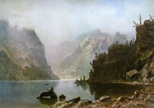 Western Landscape III - Albert Bierstadt Oil Painting
