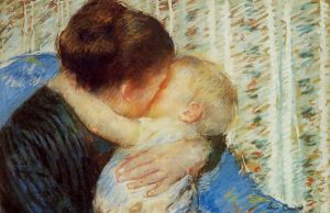 Mother and Child -   Mary Cassatt oil painting,