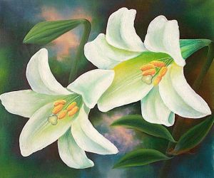 Tiger Lilies - Oil Painting Reproduction On Canvas