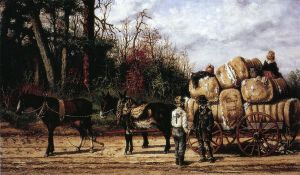 Wagon Scene - William Aiken Walker oil painting