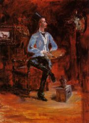 Princeteau in His Studio -  Henri De Toulouse-Lautrec Oil Painting