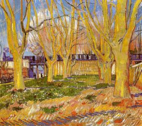 Avenue of Plane Trees near Arles Station -  Vincent Van Gogh Oil Painting