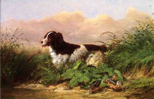 Setter and Woodcock - Arthur Fitzwilliam Tait Oil Painting