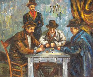 The Card Players II -   Vincent Van Gogh Oil Painting