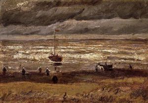 Beach at Scheveningen in Stormy Weather - Vincent Van Gogh Oil Painting