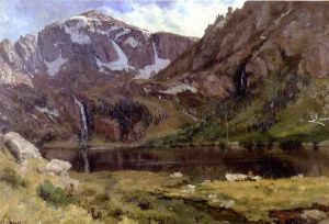 Mountain Lake II -  Albert Bierstadt Oil Painting