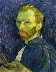 Self Portrait with Pallette - Vincent Van Gogh Oil Painting