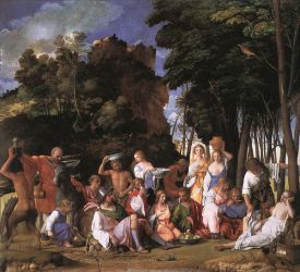 The Feast of the Gods -   Giovanni Bellini Oil Painting