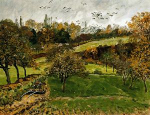 Autumn Landscape, Louveciennnes - Alfred Sisley Oil Painting