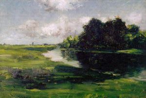 Long Island Landscape after a Shower of Rain -  William Merritt Chase Oil Painting