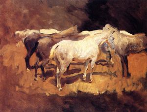 Horses at Palma - John Singer Sargent Oil Painting