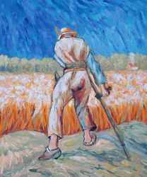 The Reaper (After Millet) II -   Vincent Van Gogh Oil Painting