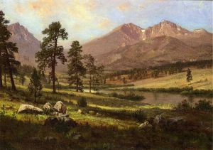 Long\'s Peak, Estes Park, Colorado -   Albert Bierstadt Oil Painting