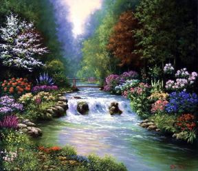 A Stream in the Jungle - Oil Painting Reproduction On Canvas