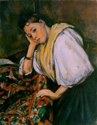 Young Italian Girl Resting on Her Elbow - Oil Painting Reproduction On Canvas