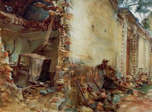 Street in Arras -   John Singer Sargent oil painting