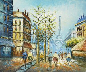 Signs Of Fall Near The Eiffel - Oil Painting Reproduction On Canvas