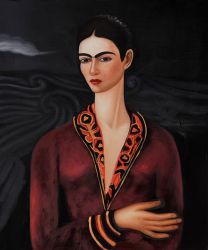 Self Portrait in a Velvet Dress - Oil Painting Reproduction On Canvas