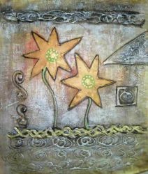 Modern Abstract-Sunflower - Oil Painting Reproduction On Canvas