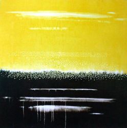 Modern Abstract-Black and Yellow - Oil Painting Reproduction On Canvas