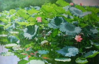 Lotus flower- Oil Painting Reproduction On Canvas