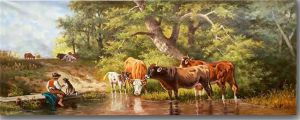 Classical landscape with cattle