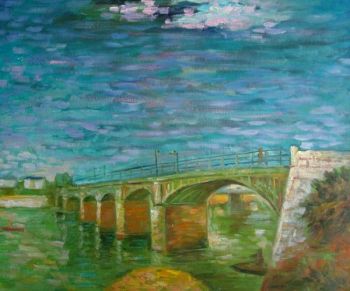 The Seine Bridge At Asnieres - Oil Painting Reproduction On Canvas
