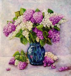 Impressionism Lilac flowers